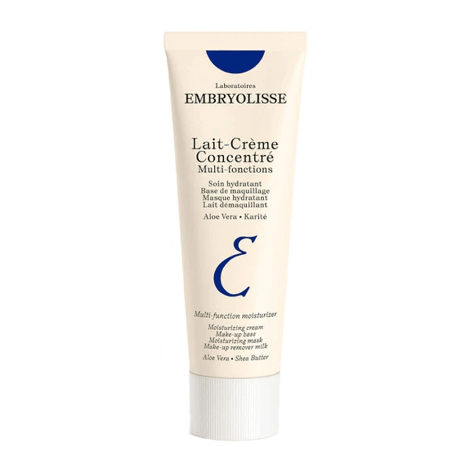 Embryolisse Lait-Crème Concentré Multi-fonctions، 75mوهو كريم مرطب فرنسي شهير ومتعدد الاستخدامات. يشتهر هذا الكريم بتركيبته الغنية والمغذية التي تعتمد على مكونات طبيعية مثل الألوفيرا (الصبار) وزبدة الشيا وشمع العسل
