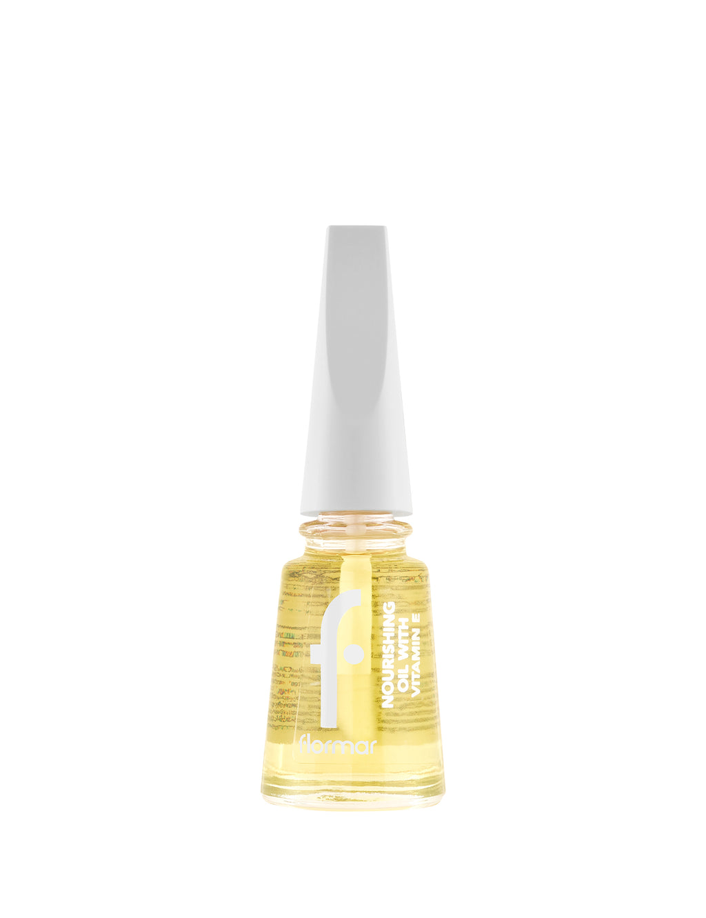 Flormar Nourishing Oil With Vitamin E، وهو زيت مغذي مخصص للعناية بالأظافر والجلد المحيط بها (الكيوتيكل).