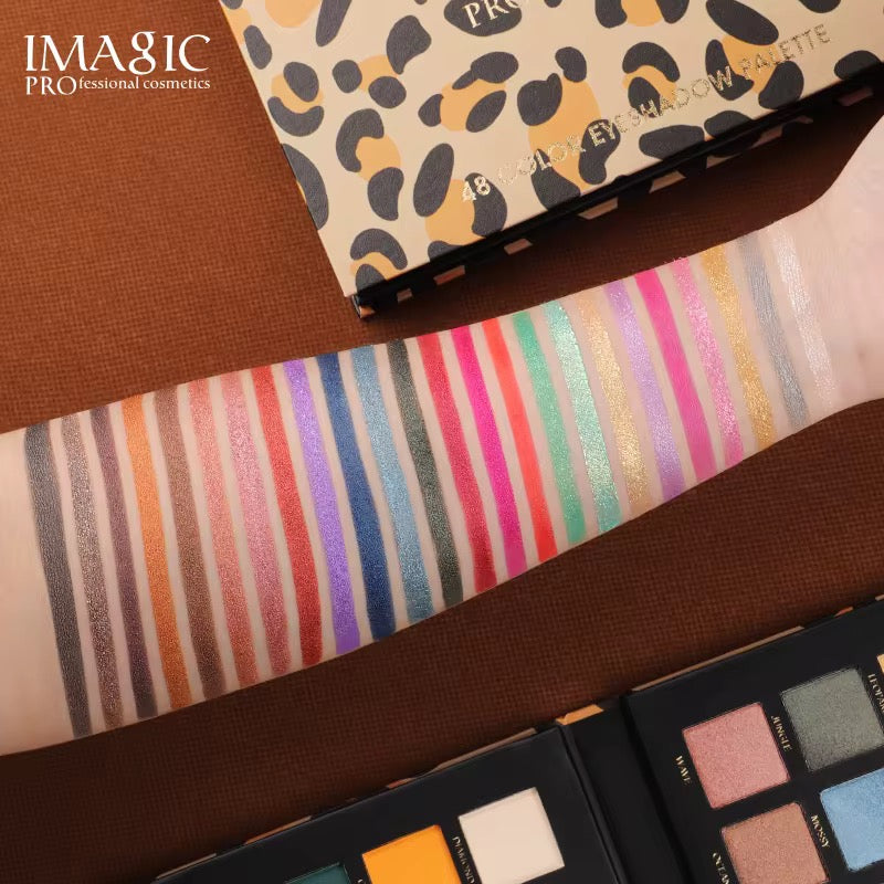 باليت ظلال عيون احترافية تحتوي على 48 لوناً من ماركة IMAGIC Professional Cosmetics (الموديل: EY-345).