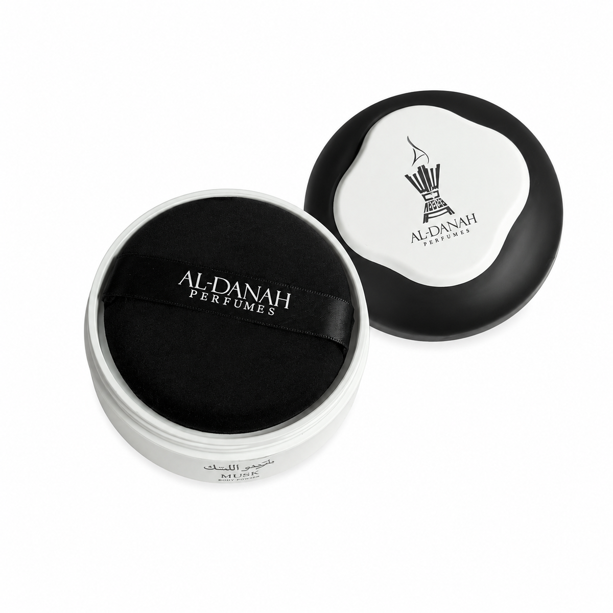 بودرة معطرة للجسم برائحة المسك الملكي (Royal Musk) من علامة عطور الدانة (Al-Danah Perfumes).
