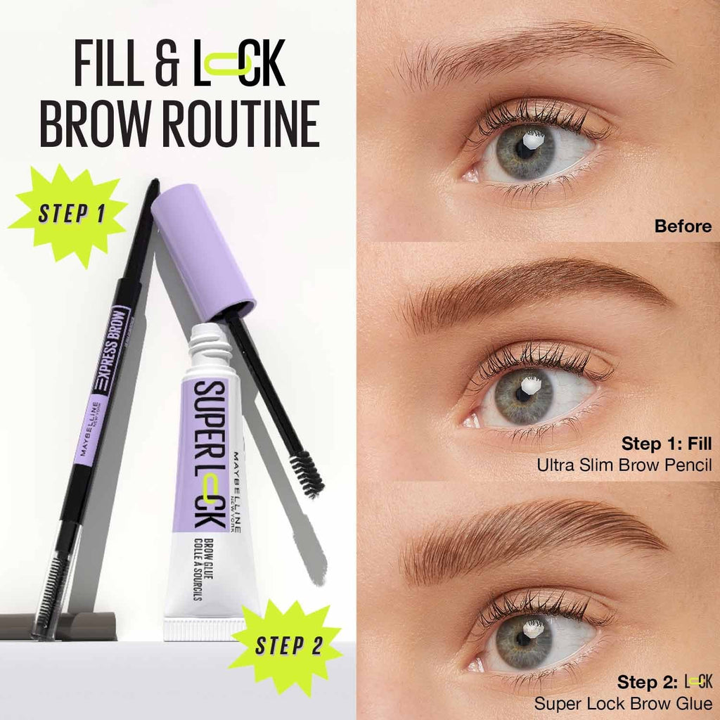 جل تثبيت الحواجب الشفاف Maybelline New York Super Lock Brow Glue