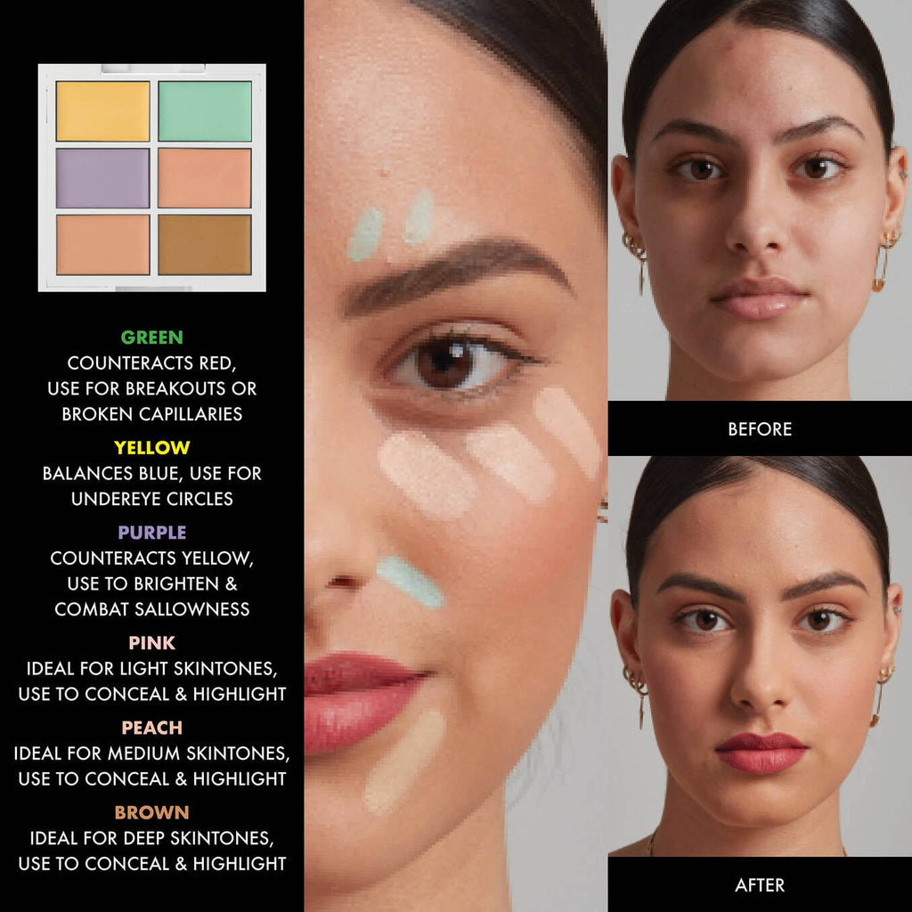 باليت تصحيح لون البشرة وخافي العيوب (Color Correcting Palette) من الماركة الشهيرة NYX Professional Makeup.