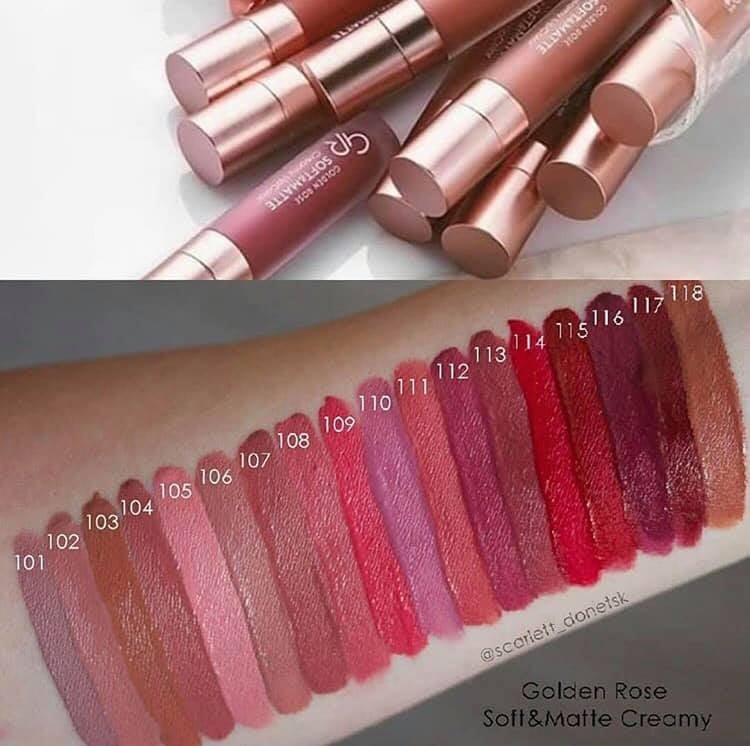 أحمر الشفاه السائل Golden Rose Soft & Matte Creamy Lipcolor