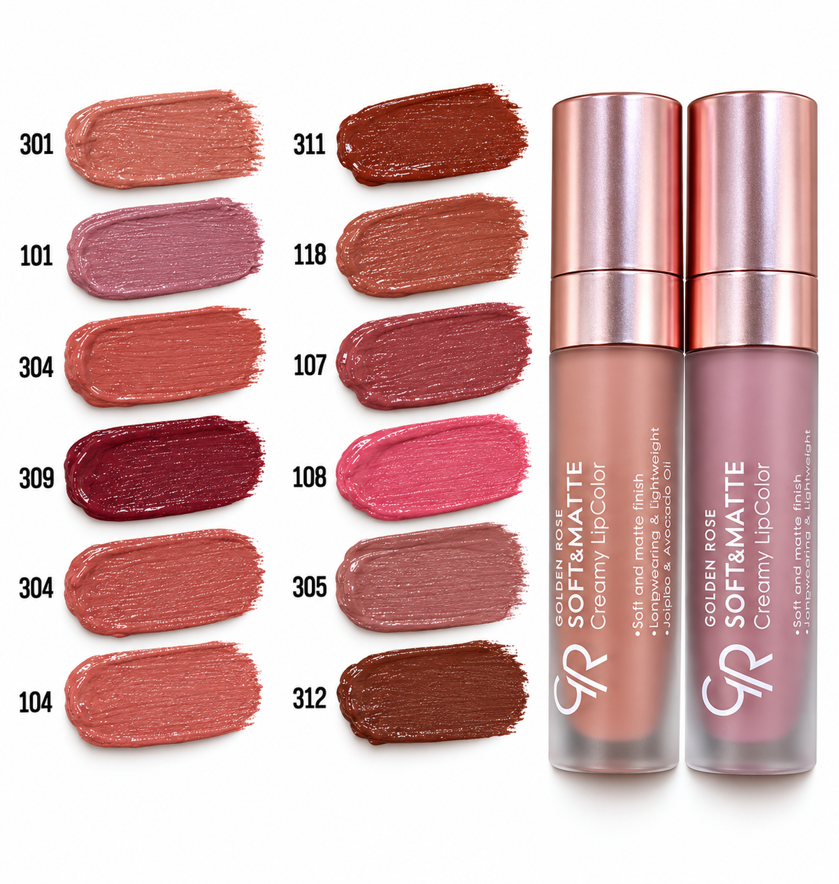 أحمر الشفاه السائل Golden Rose Soft & Matte Creamy Lipcolor