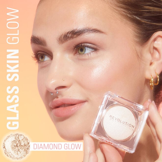 ريفوليوشن هايلايتر بيم برايت - دايموند جلو 
Revolution Beam Bright Highlighter - Diamond Glow 2.45 g