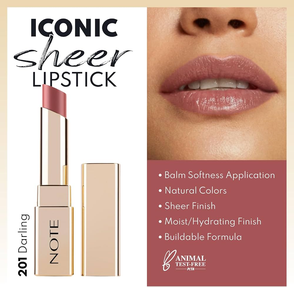 أحمر شفاه آيكونيك شير (Iconic Sheer Lipstick) من العلامة التجارية الشهيرة نوت (NOTE)