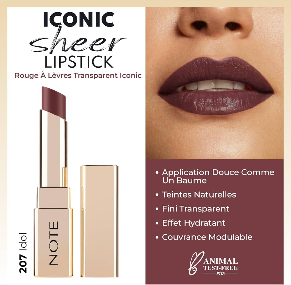 أحمر شفاه آيكونيك شير (Iconic Sheer Lipstick) من العلامة التجارية الشهيرة نوت (NOTE)