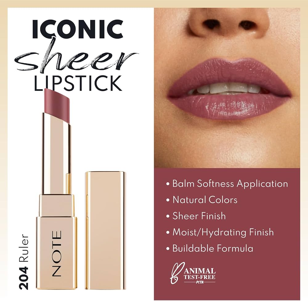 أحمر شفاه آيكونيك شير (Iconic Sheer Lipstick) من العلامة التجارية الشهيرة نوت (NOTE)