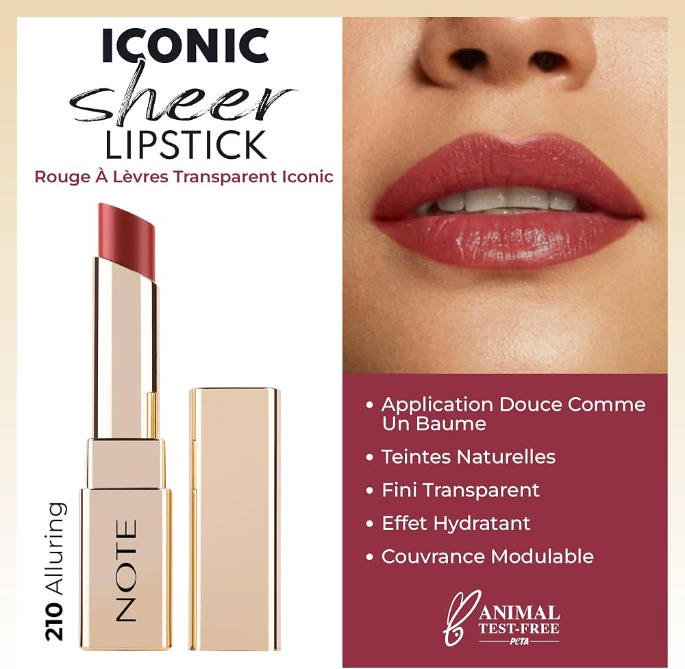 أحمر شفاه آيكونيك شير (Iconic Sheer Lipstick) من العلامة التجارية الشهيرة نوت (NOTE)