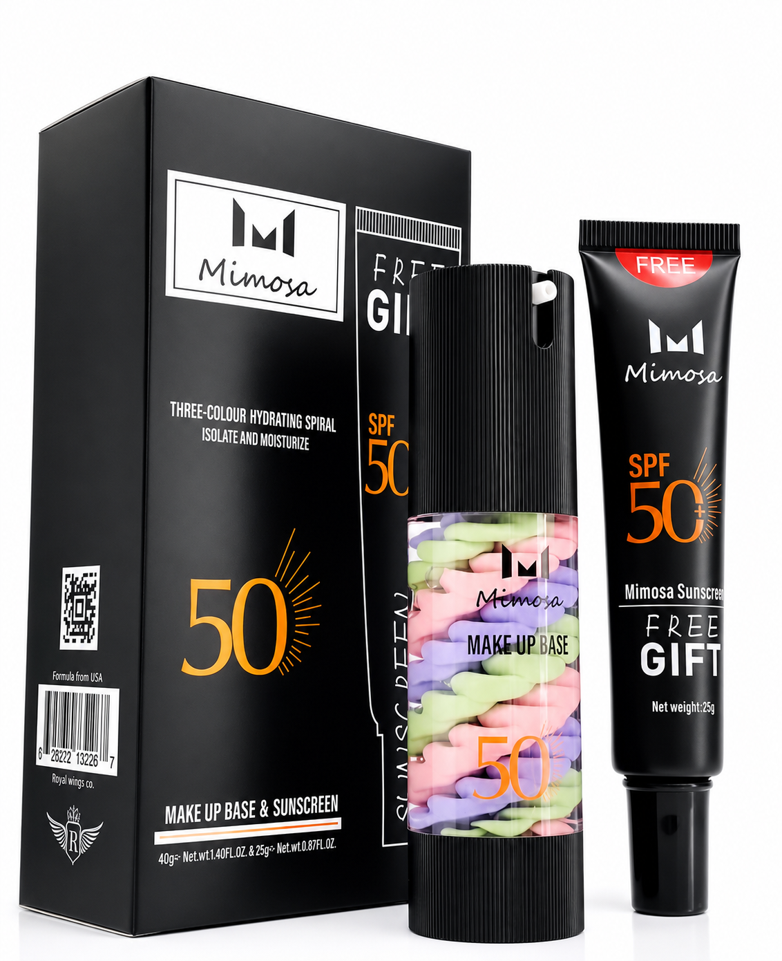 Mimosa MAKE UP BASE 7in
برايمر ميموسا ثلاثي الألوان