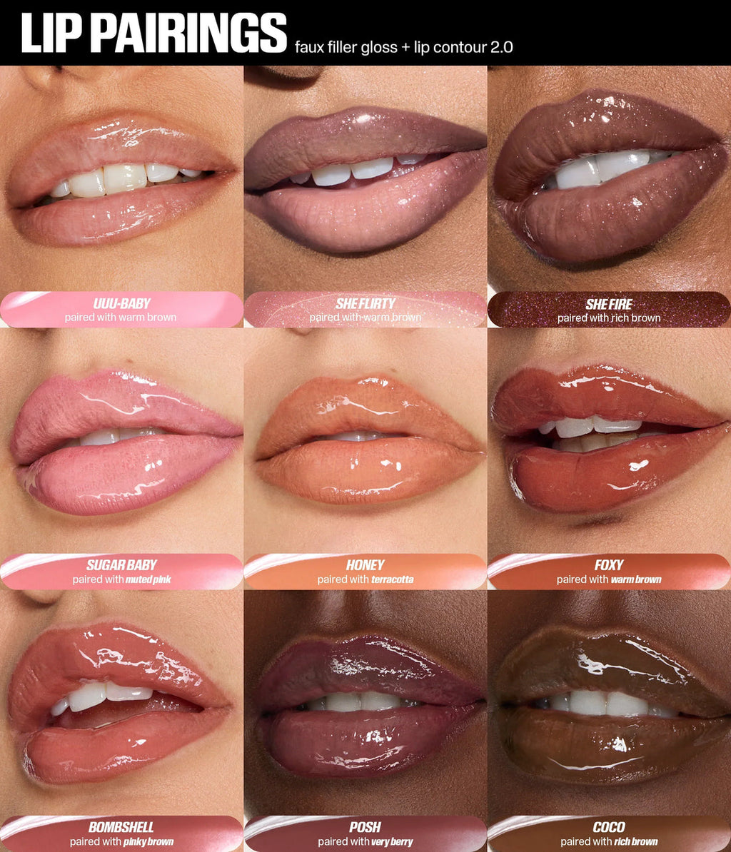 كلوس هدى بيوتي FAUX FILLER EXTRA SHINE LIP GLOSS(Sugar Baby)