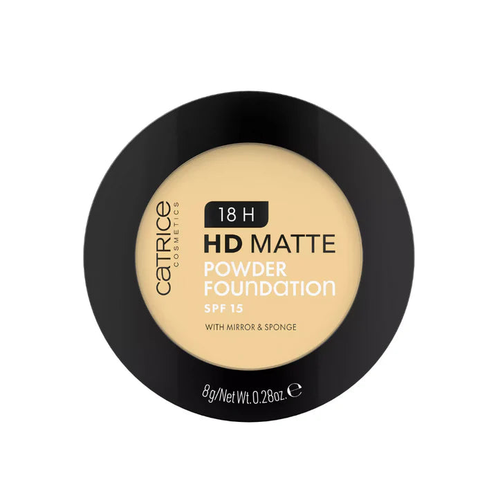 Catrice 18H Hd Matte Powder Foundation - 8g | كاتريس كريم أساس بودرة 18 ساعة بتأثير مطفي - 8 غرام