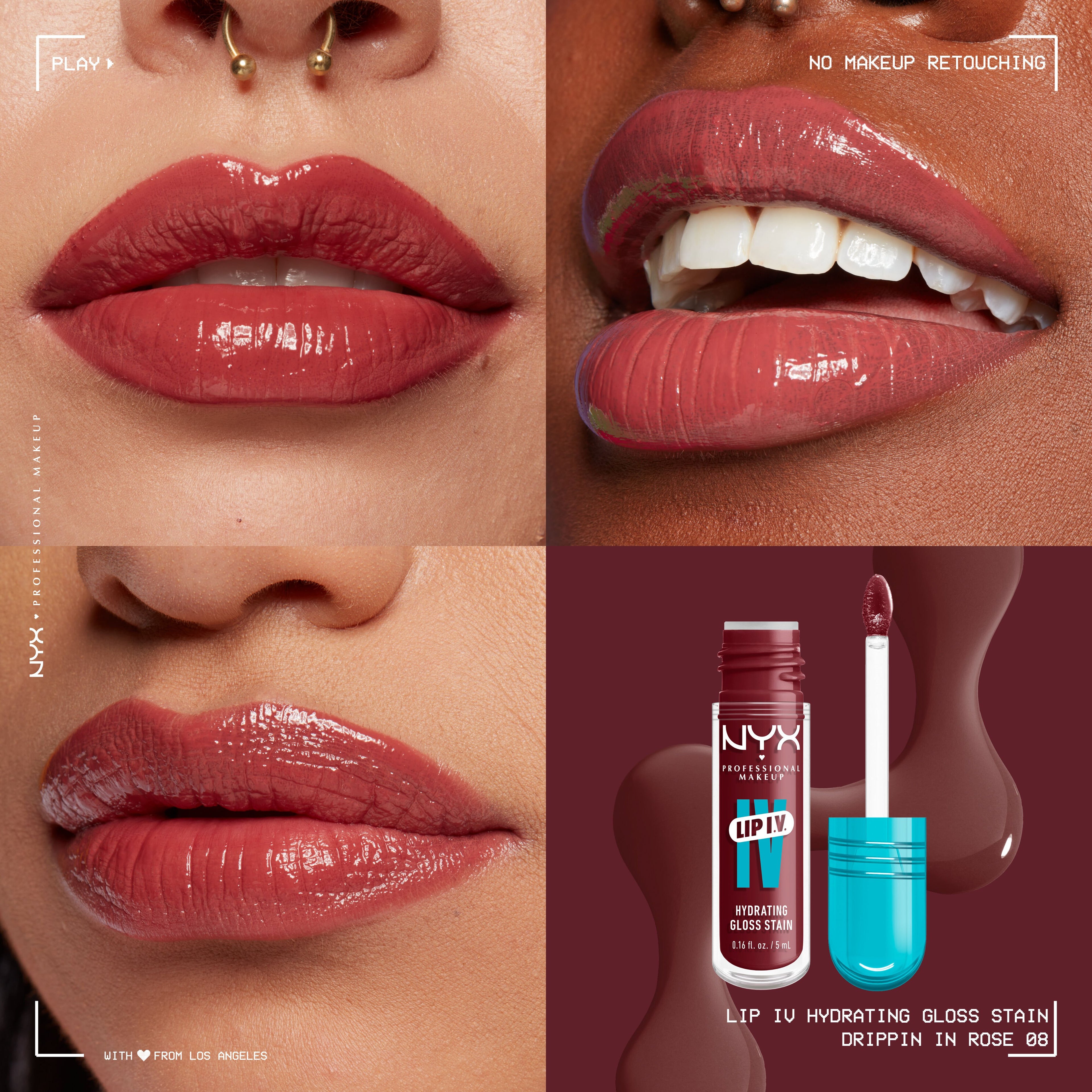 ليب كلوس ستين nyx LIP I.V. HYDRATING LIP GLOSS STAIN رقم 8
