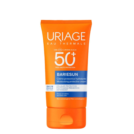 واقي الشمس والمرطب Uriage Bariésun Moisturizing Protective Cream SPF 50+ بحجم 50 مل، والمخصص لحماية البشرة الحساسة