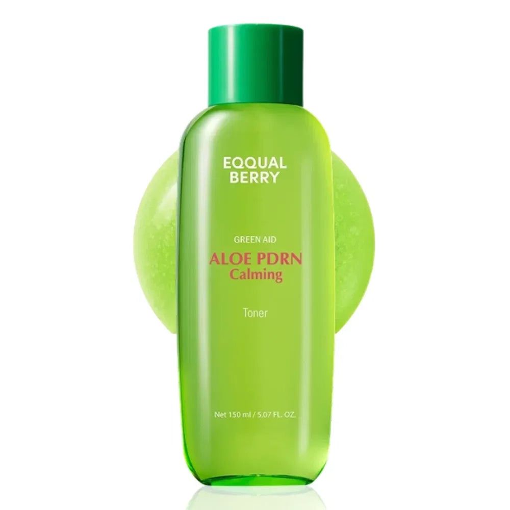 تونر إيكوال بيري ألو بي دي آر إن المهدئ (EQQUALBERRY Green Aid Aloe PDRN Calming Toner) بحجم 150 مل