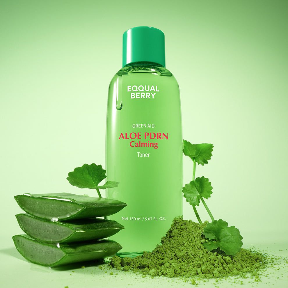 تونر إيكوال بيري ألو بي دي آر إن المهدئ (EQQUALBERRY Green Aid Aloe PDRN Calming Toner) بحجم 150 مل