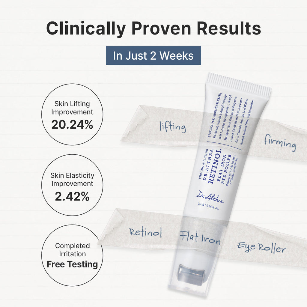 عبوة مُدلك وسيروم العين بالريتينول (Dr. Althea Retinol Flat Iron Eye Roller) بسعة 25 مل