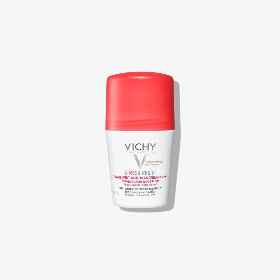 مزيل العرق المعالج Vichy Stress Resist 72h Anti-Perspirant Deodorant بحجم 50 مل والمصمم خصيصاً لمقاومة التعرق المفرط الناتج عن التوتر والإجهاد الشديد