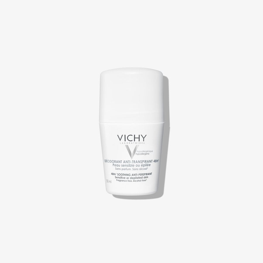 مزيل العرق رول-أون المهدئ ومضاد التعرق من فيشي (Vichy 48H Soothing Anti-Perspirant)