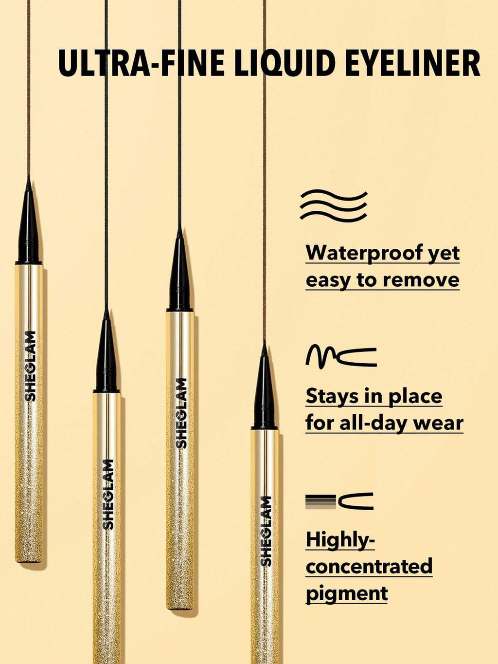 SHEGLAM LINE & DEFINE WATERPROOF LIQUID EYELINER – BLACK قلم ايلاينر من شيگلام