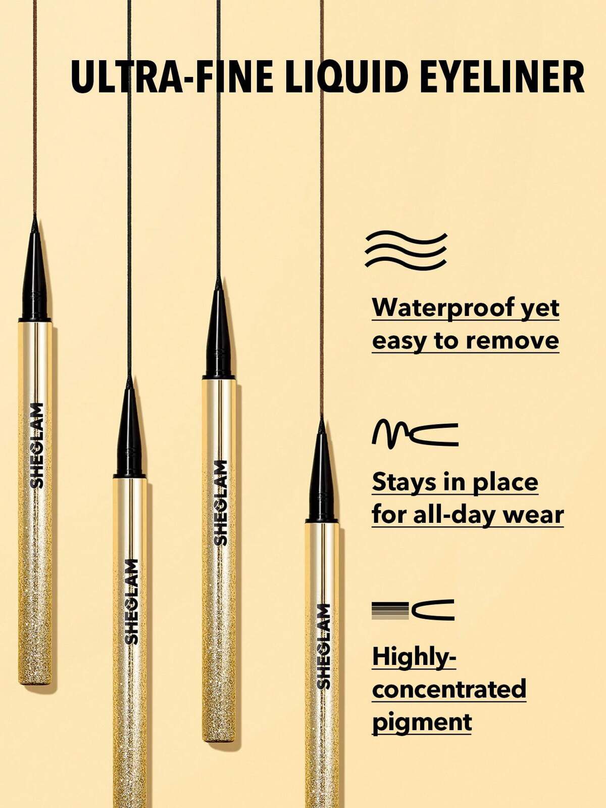 SHEGLAM LINE & DEFINE WATERPROOF LIQUID EYELINER – BLACK قلم ايلاينر من شيگلام
