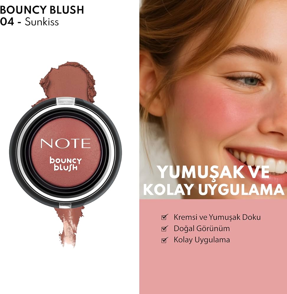 أحمر خدود كريمي مرن من ماركة نوت كوزمتيك (NOTE Bouncy Blusher)