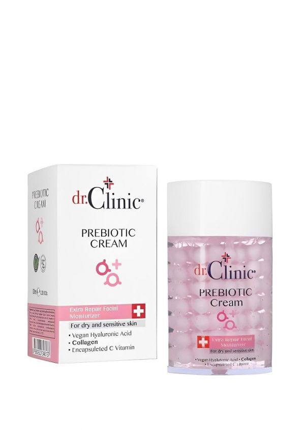dr.Clinic Prebiotic Cream For Dry And Sensitive Skin - 100ml | دكتور كلينك مرطب للبشرة الجافة و الحساسة بالبكتيريا الحية - 100 مل