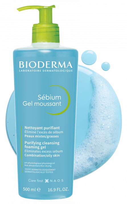 هو منظف بيوديرما سيبيوم الرغوي المنقي (Bioderma Sébium Gel Moussant) للبشرة المختلطة والدهنية بحجم 500 مل.