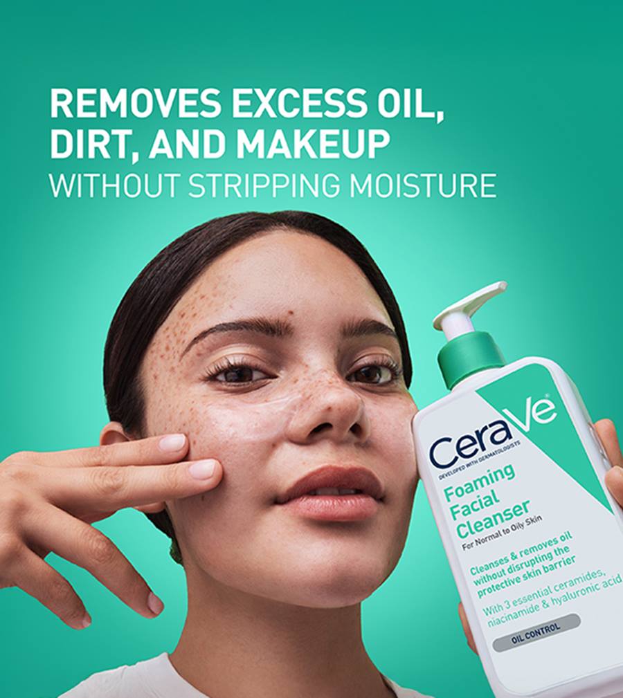 Cerave Foaming Facial Cleanser FOR NORMAL TO OILY SKIN 237ml سيرافي منظف بشره جل للبشره العاديه والدهنية الاصدار الامريكي