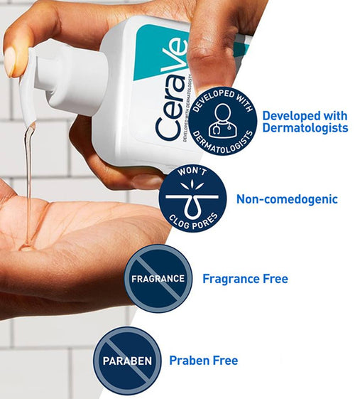 CeraVe Blemish Control Cleanser Face Wash For Acne & Blemish Prone Skin with 2% Salicylic Acid, Niacinamide and Ceramides -236ml | سيرافي غسول لحب الشباب - 236 مل
