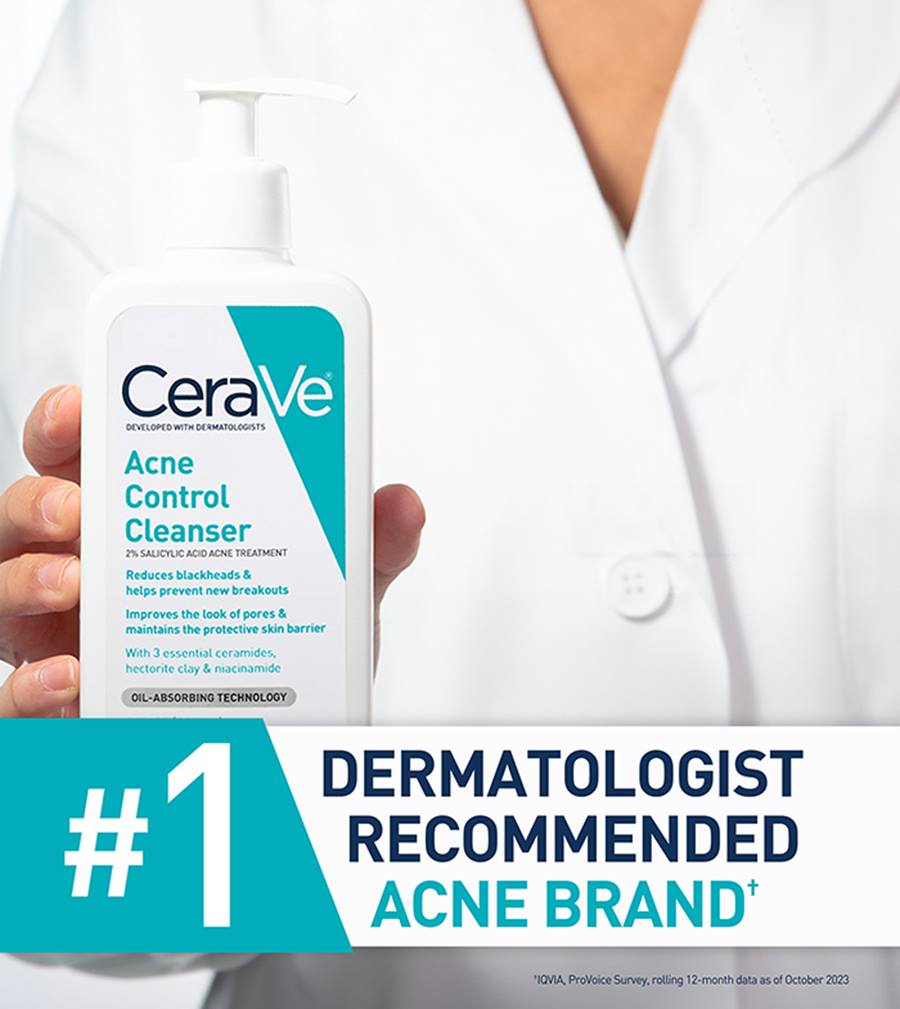 CeraVe Blemish Control Cleanser Face Wash For Acne & Blemish Prone Skin with 2% Salicylic Acid, Niacinamide and Ceramides -236ml | سيرافي غسول لحب الشباب - 236 مل