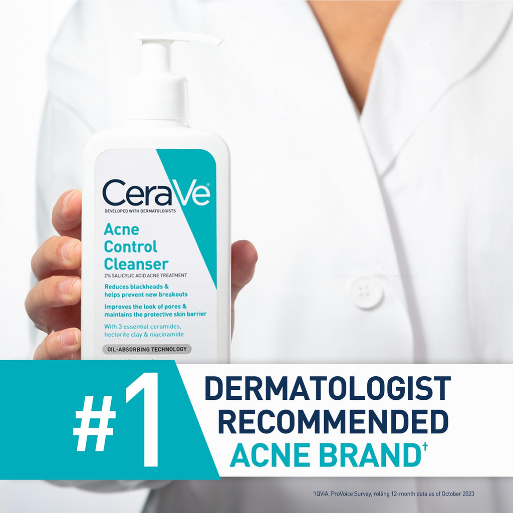غسول سيرافي (CeraVe Acne Control Cleanser) بحجم 473 مل (Value Size)، وهو منتج مخصص للبشرة المعرضة لحب الشباب والدهنية