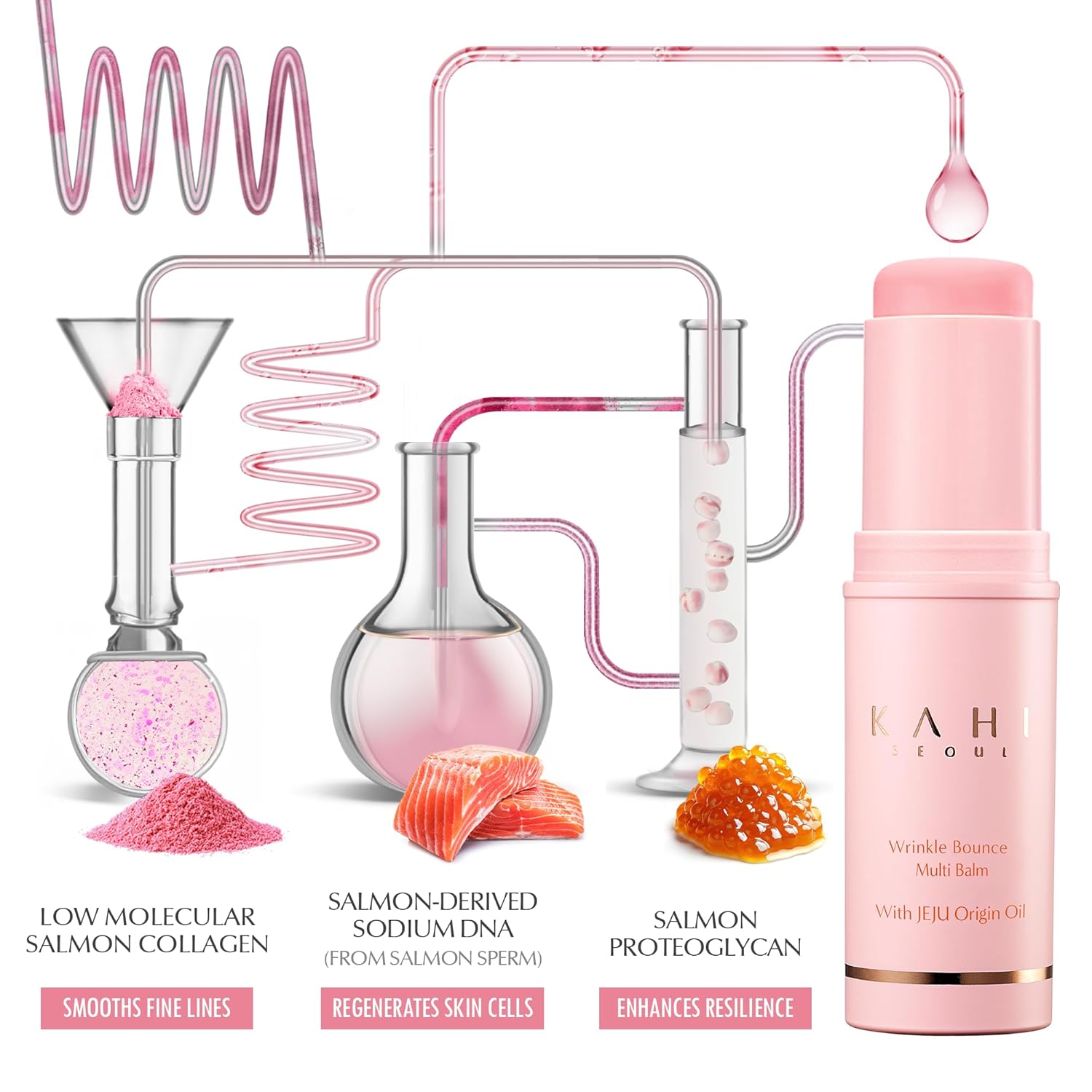 بلسم مرطب كوري شهير مصمم للاستخدام المتعدد على الوجه والرقبة.KAHI Wrinkle Bounce Multi Balm