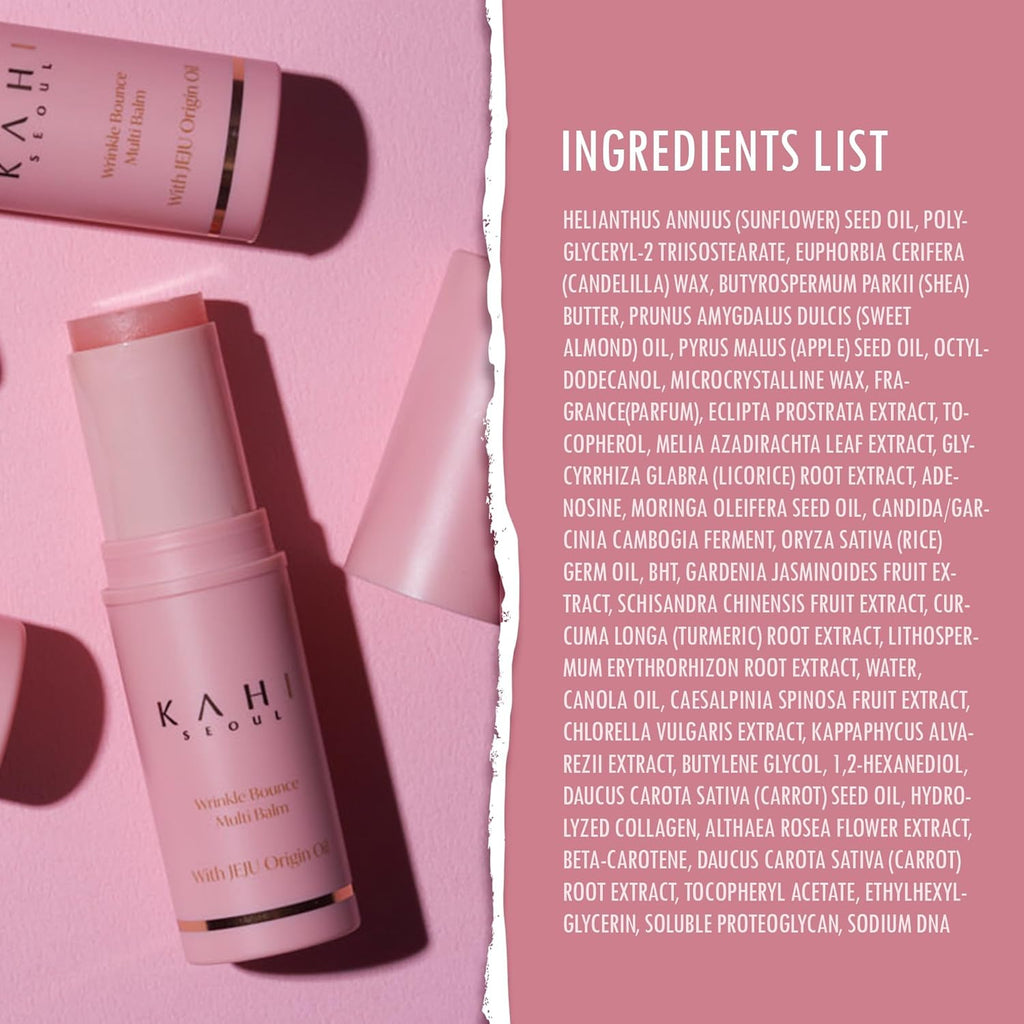 بلسم مرطب كوري شهير مصمم للاستخدام المتعدد على الوجه والرقبة.KAHI Wrinkle Bounce Multi Balm