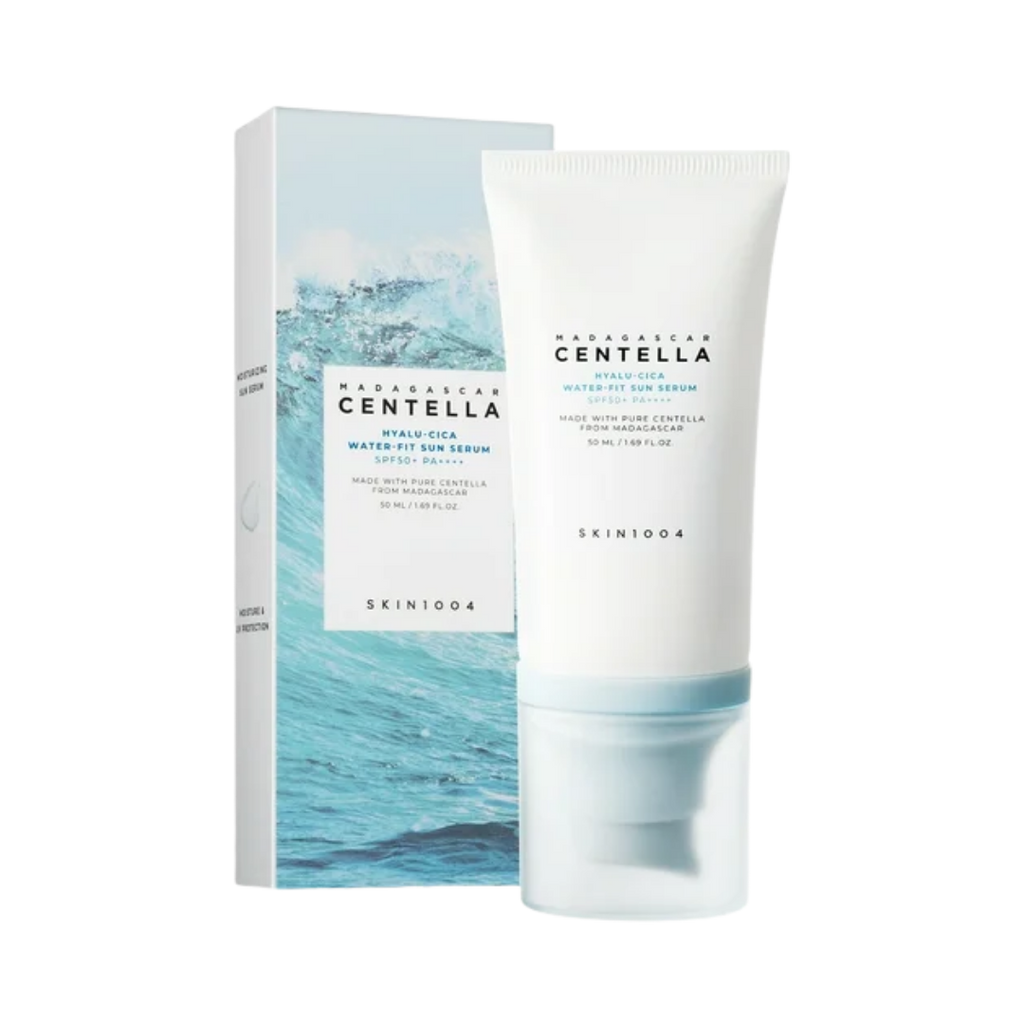 سكين1004 واقي شمسي بقوام مائي spf5- - 50 ملSKIN1004 Madagascar Centella Hyalu-Cica Water-Fit Sun Serum spf 50 - 50ml |