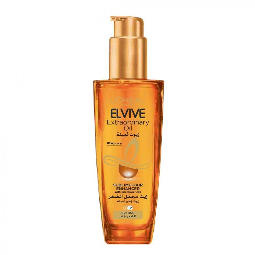 زيت مجمل الشعر الفيف إكسترا أورديناري (L'Oréal Paris Elvive Extraordinary Oil) المخصص للشعر الجاف