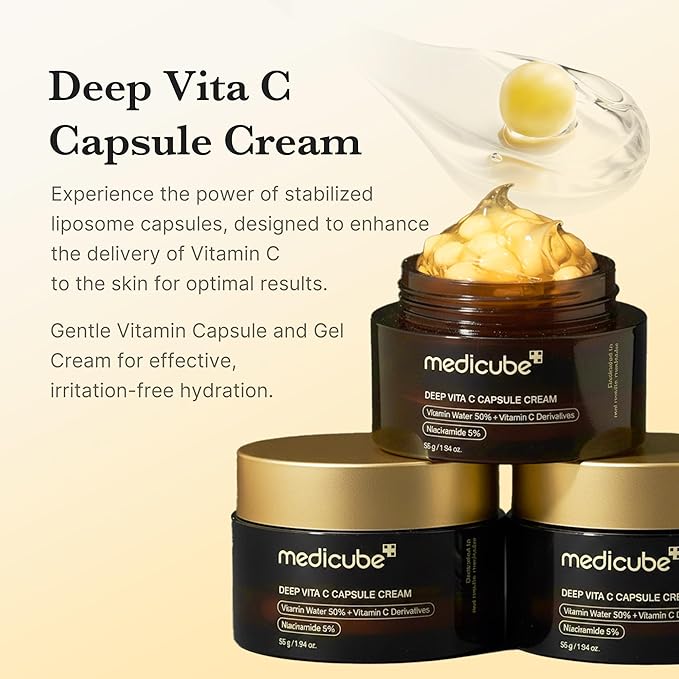 Medicube Deep Vita C Capsule Cream - 55g | ميدي كيوب كريم للوجه بالفيتامين سي - 55 غ