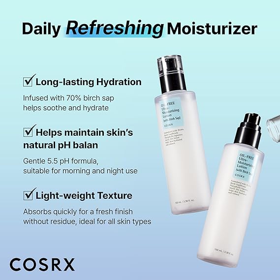 Cosrx Oil Free Ultra Moisturizing Lotion - 100ml | كوزركس مرطب لوشن للوجه خالي من الزيوت - 100 مل - 100 م