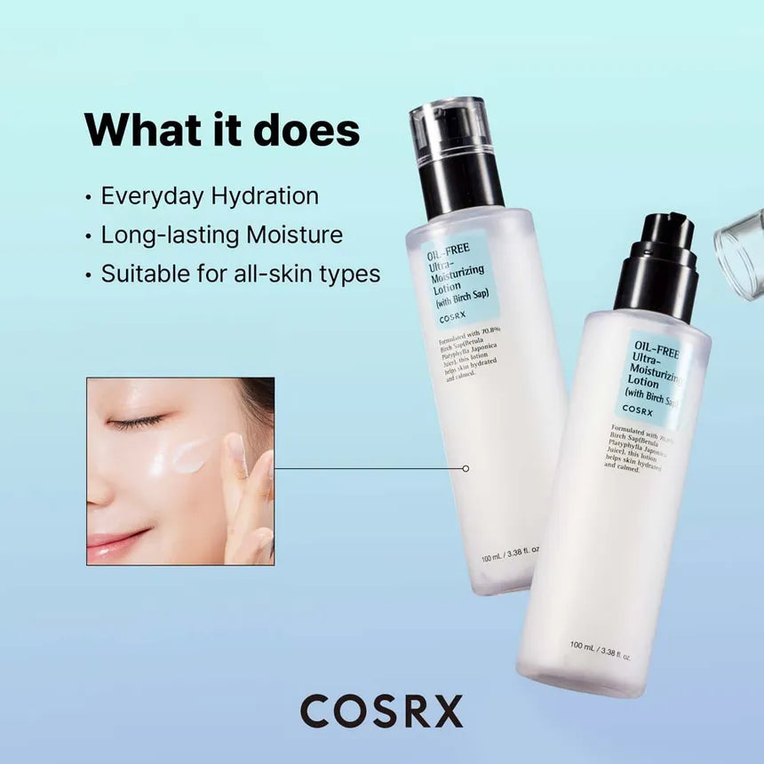 Cosrx Oil Free Ultra Moisturizing Lotion - 100ml | كوزركس مرطب لوشن للوجه خالي من الزيوت - 100 مل - 100 م