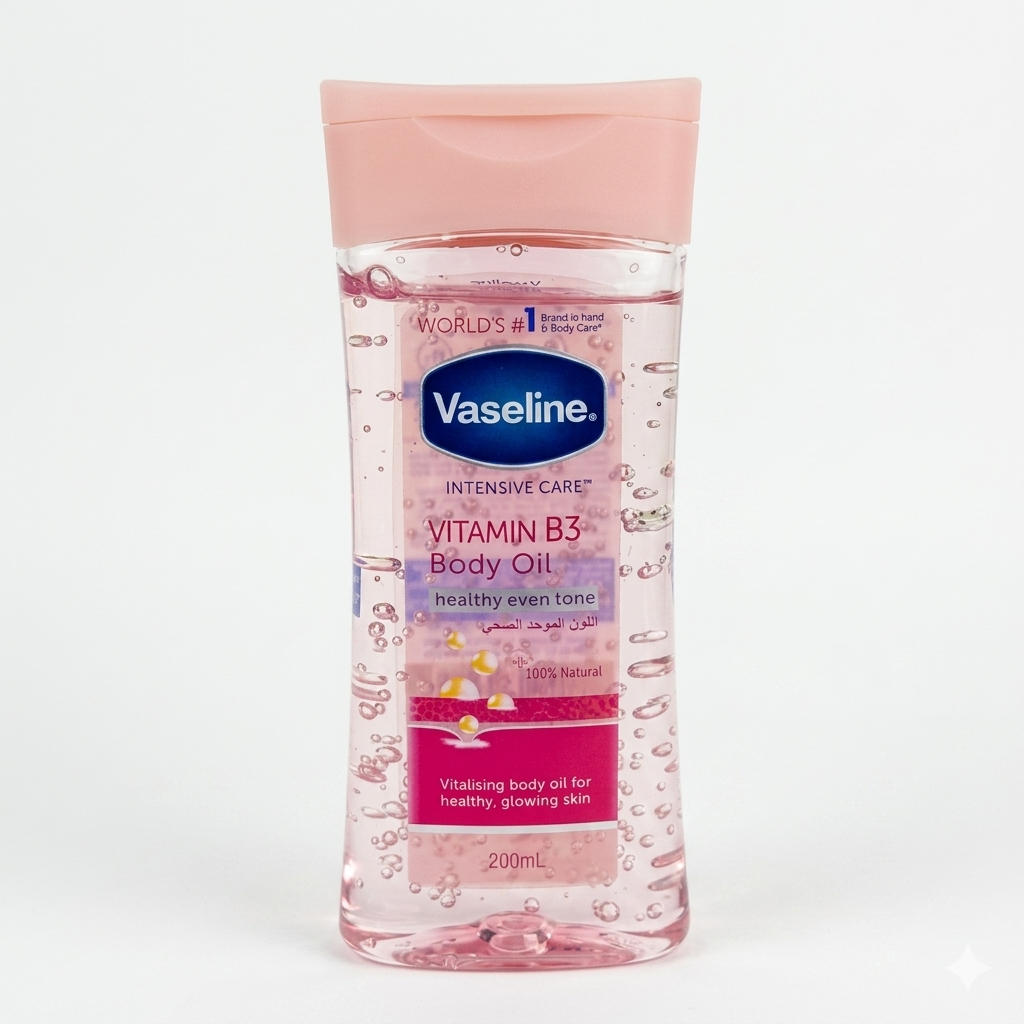 زيت الجسم فازلين للعناية المركزة بفيتامين ب3 (Vaseline Intensive Care Vitamin B3 Body Oil)