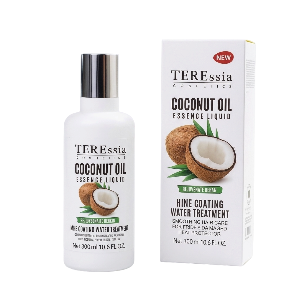 بخاخ وسيروم معالج الشعر بخلاصة زيت جوز الهند (TEREssia Coconut Oil Essence Liquid) بحجم 300 مل.