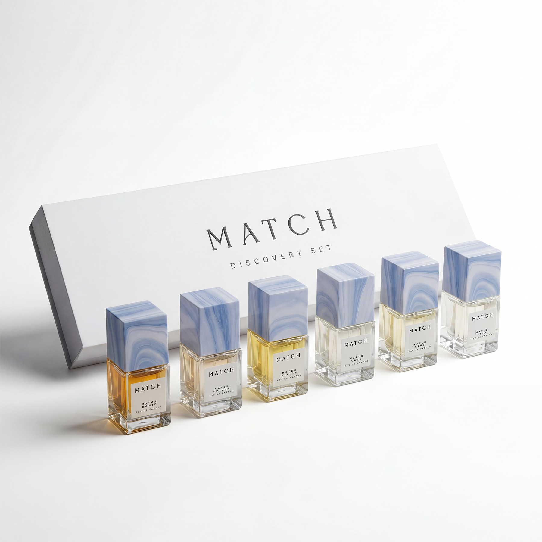 مجموعة عينات العطور "ديسكفري سيت" (Discovery Set) من العلامة التجارية ماتش (Match Perfumes)