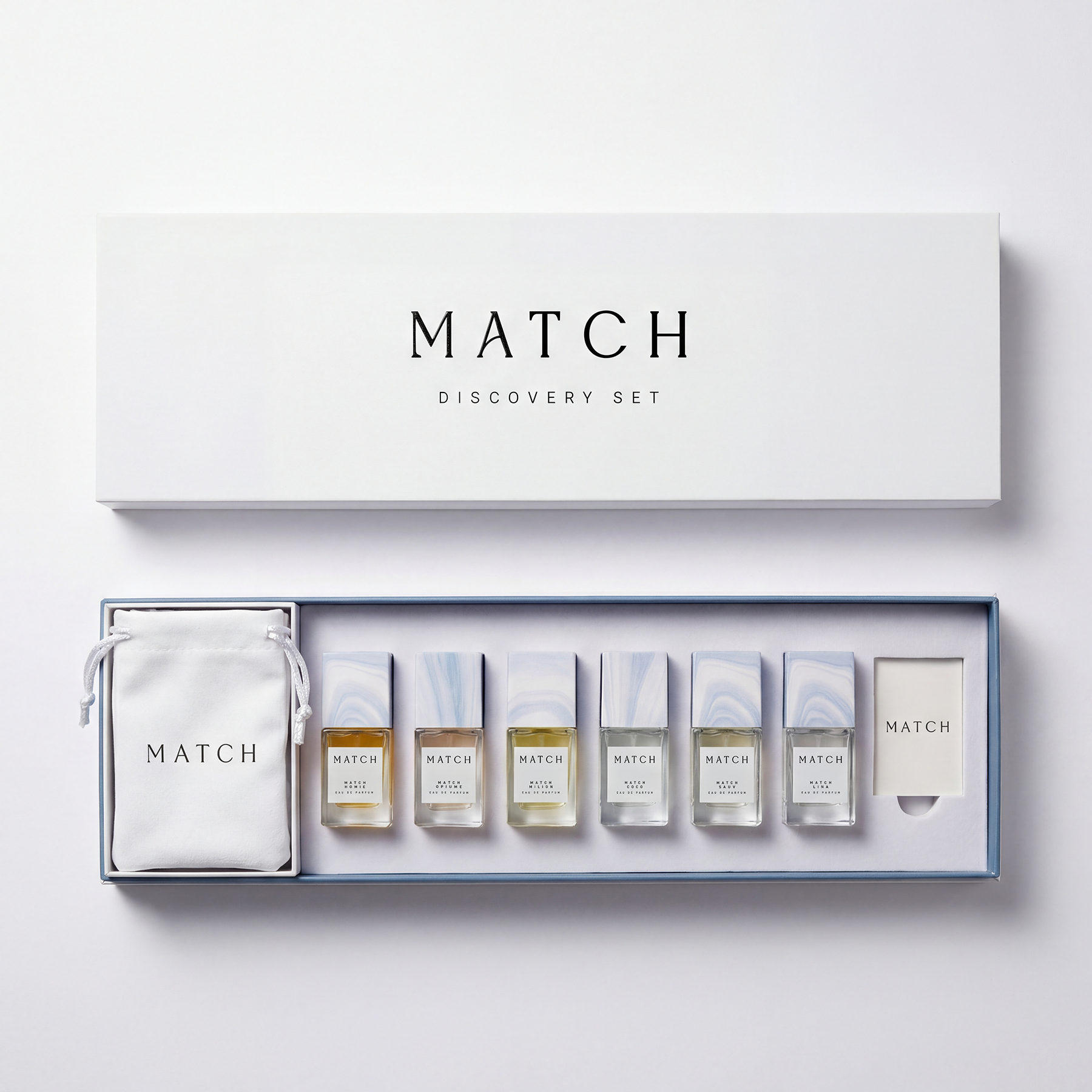 مجموعة عينات العطور "ديسكفري سيت" (Discovery Set) من العلامة التجارية ماتش (Match Perfumes)