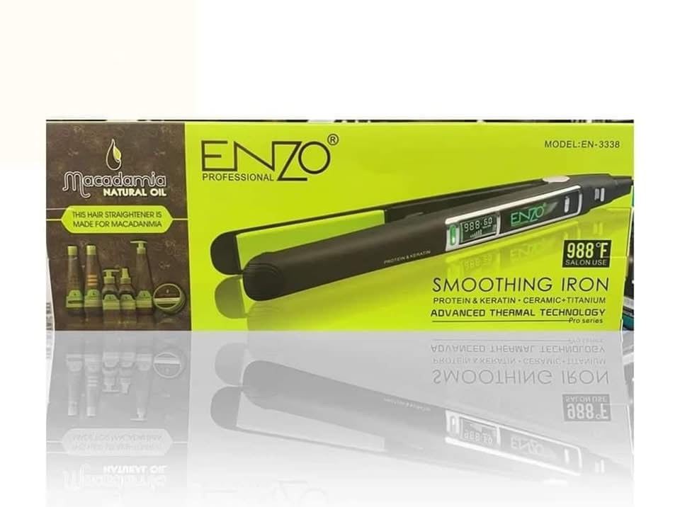 مكواة فرد وتمليس الشعر الاحترافية من ماركة إنزو (ENZO Professional Smoothing Iron)، موديل EN-3822