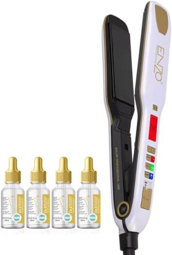 مكواة فرد الشعر الاحترافية من ماركة إنزو (ENZO Professional Hair Straightener)، وتحمل الموديل رقم EN-5111BS.