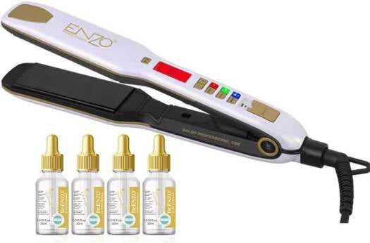 مكواة فرد الشعر الاحترافية من ماركة إنزو (ENZO Professional Hair Straightener)، وتحمل الموديل رقم EN-5111BS.