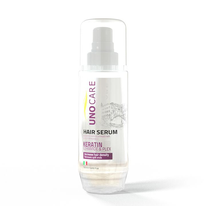 سيروم الشعر من ماركة اونو كير (UNO CARE Hair Serum)، المصمم خصيصاً للإصلاح الفوري للشعر التالف والمتقصف.