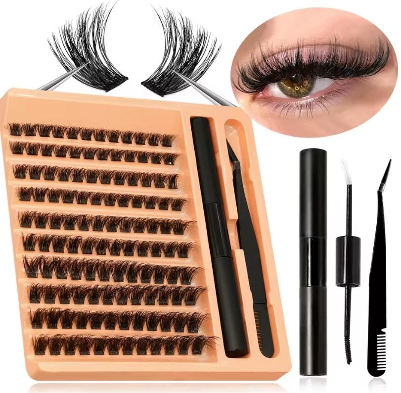 بكج الرموش الأسبوعية المتكامل (DIY Lash Extension Kit) المخصص لتركيب الرموش في المنزل