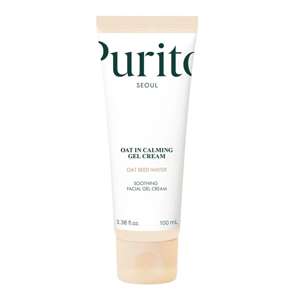 Purito Oat-in Calming Gel Cream، وهو كريم جل خفيف الوزن مصمم لتهدئة وترطيب البشرة
