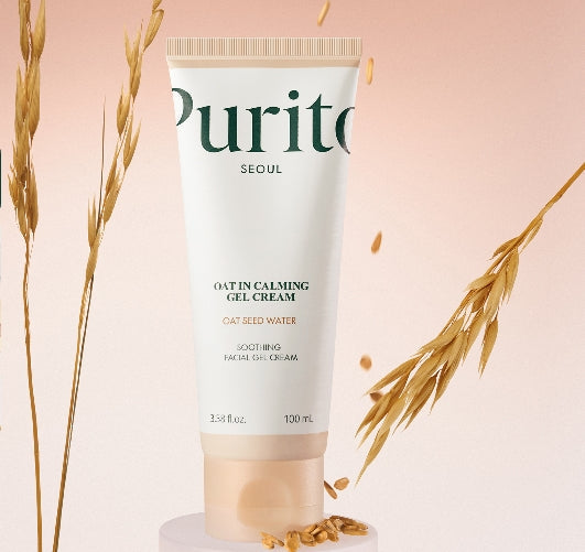 Purito Oat-in Calming Gel Cream، وهو كريم جل خفيف الوزن مصمم لتهدئة وترطيب البشرة